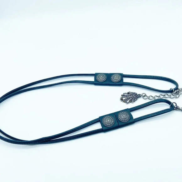 Vintage Faux Leather Waist Belt Chain - Picture 6 of 6